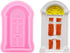 2Pcs Window Frame Silicone Maker Set, Food Grade 3D Fondant Cutter for Cake Decorating, Non Stick Baking Tools for Wedding Birthday Cupcakes, Cook...