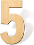 Savita 12 Inch Blank Wooden Number 5 Unfinished Wood Slices Sign Board for DIY Craft Projects Home Sign Wall Birthday Wedding Party Decoration (5)...