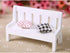 SEWACC Mini Dollhouse Garden Bench Miniature Doll Bench Couch Sofa with Cushions Micro Landscape Ornament Wooden Dollhouse Furniture for DIY Craft...