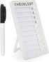 Dry Erase Chore Chart, Standable Whiteboard Checklist Board, Chore Chart for Kids Routine Chart with a Pen (Standable)...