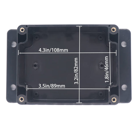 Watertight Junction Box, IP67 Waterproof Project Box Durable ABS Plastic Electronic Enclosure Case for DIY Electrical Project with Wall Fixed Ear ...