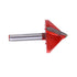 4 Piece 90 Degree V Groove Router Bits, 1/4 Inch Shank, Carbide Tipped, CNC Engraving Bit, Woodworking Chamfer Bevel Cutter for Materials Acrylic,...