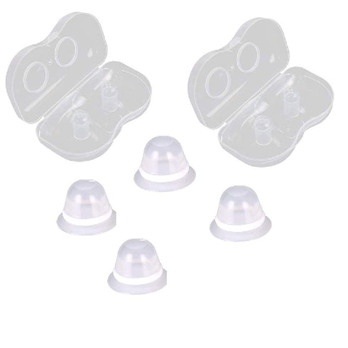 2Pair Nipplesuckers Nipple Corrector for Flat Inverted Nipples for Breastfeeding Mother or Women Silicone with Clear Case...