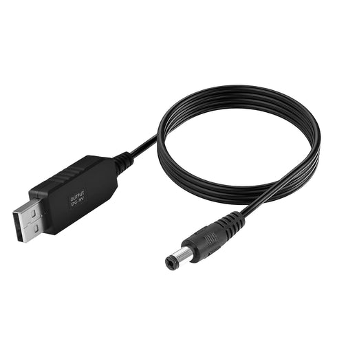 USB to 9V Adapter - DC 5V to DC 9V Step Up Cable Cord with DC Jack 5.5 x 2.1mm for Fan, Table Lamp, Piano Keyboard, Bluetooth Audio, Wireless Rout...