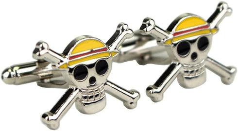 One Pieces Cufflinks Luffy Skull Cuff links Men's Accessories Gifts...