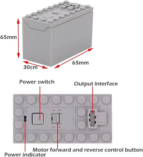 Power Functions AAA Battery Box Power Group MOC Technology PF Building Blocks for DIY Car Truck Toys...