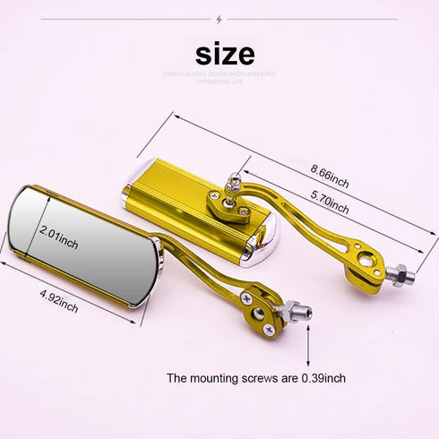 Bike Mirrors, 3.6ft 5-Digit Combination Secure Anti-Theft Chain Lock, Bike Locks with 0.23inch Thick Chain, for Motorcycle, Fence...