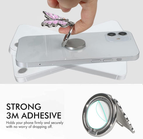 LSL Cute Butterfly Cell Phone Ring Holder 360°Rotation Metal Finger Stand Kickstand Universal Compatible with iPhone Samsung Galaxy LG Google Pixe...