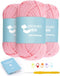 Yarn for Crocheting & Knitting: Pink Yarn, Beginner Friendly, Easy to See Stitches, Won't Split, 4 Medium Weight, Suitable for Bag, Amigurumi, Key...