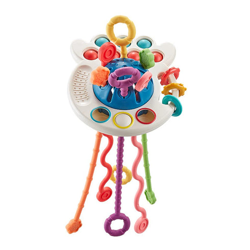 Baby Toys 6-12-18 Months Baby Sensory Toys Silicone Pull String Toys Montessori Toys for Toddlers...