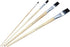 Charles Leonard Flat Tip Easel Paint Brushes with Long Handle, 0.50 Inch, Natural Handles and Black Bristles, 12-Pack (73550)...