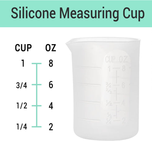 Gartful 250ml & 100ml Silicone Measuring Cups, Silicone Mixing Cups for Epoxy, Resin Arts, Glue, Jewelry Casting Molds, Acrylic Paint Pouring, Cup...