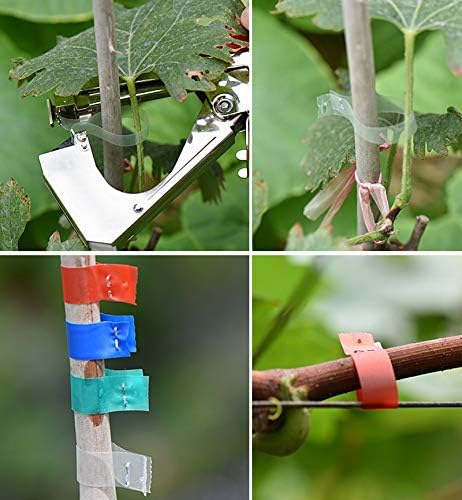 Stretch Tie Tape Roll, Garden Tie Tape, Thick Sturdy Plant Ribbon Garden Vinyl Stake Gardening Tools for Indoor Outdoor Patio Plant Use...