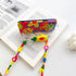 Lanyard Case Compatible with iPhone 13 Pro Max Case,Crossbody case with Strap and Wrist Band Kickstand, Unique Cute Kawaii Colorful Painting Flowe...