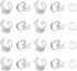 UNICRAFTALE 20 Sets DIY Blank Dome Finger Rings Stainless Steel Open Cuff Ring Making Kit Adjustable Ring Blanks 14mm Base Ring Bezel Tray with Gl...