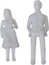 BQLZR White Unpainted Architectural 1:75 Scale Model Figures for Placed on Cakes, Railway Models, Building models, Dioramas,6 Types of poses,Make ...