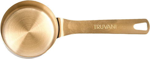 Truvani Golden Metal Scoop (48 ml) - Stunning and Functional Protein Scoop - Durable Protein Powder Scoop - Golden Scoop for Protein Powder - Accu...