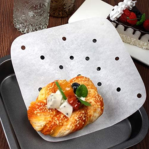 Air Fryer Parchment Paper Liners?10"×10"? Square 100Pcs Compatible with XXXL Air Fryer,Perfect for 6.8QT/7.6QT/8.5QT/9.5QT Or Bigger Air Fryers (W...