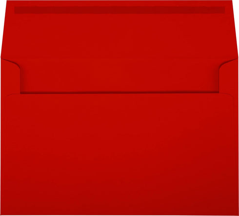 LUXPaper A9 Invitation Envelopes | 5 3/4" x 8 3/4"| Holiday Red | 60lb. Text | 50 Qty...