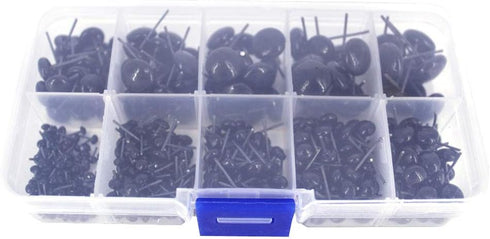 BESTCYC 1Box(100pcs) 3-12mm 10 Different Size Mini Black Glass Eyes Needle Felting Bears Dolls Toy Teddy Puppets Decoys Sewing Arts Crafts Eyes Ki...