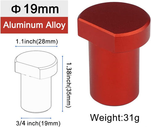 4Pack Bench Dogs Bench Dog Clamp Accessories For 3/4 Inch Woodworking Dog Hole Clamp Workbench Stoppers Aluminum Alloy(19mm)...