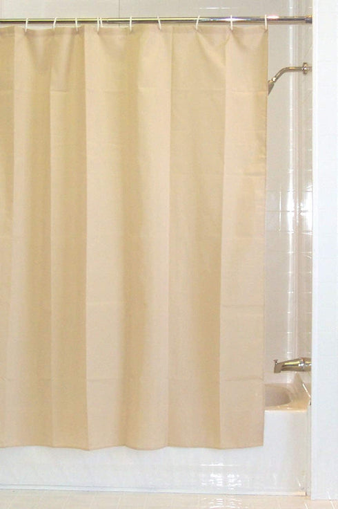 Splash Home Vinyl Shower Liner, Lightweight,12 Holes, 70” W x 72” H, Waterproof-Beige...