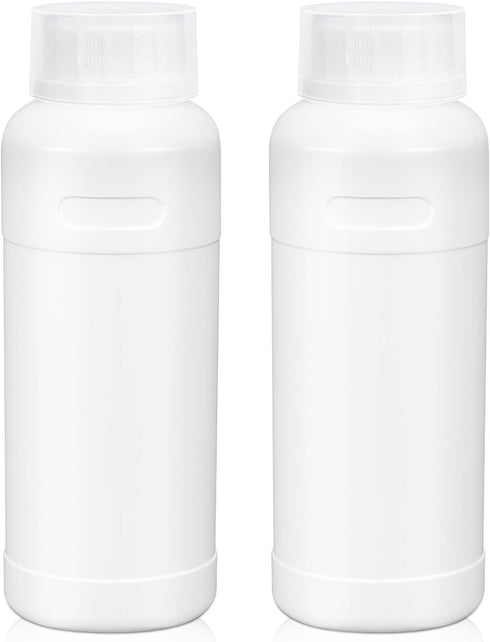 20 oz Plastic Reagent Bottle, Laboratory Grade High-Density Polyethylene Bottle, Wide Mouth with Screw Cap, Plastic Sample Bottles for Classrooms ...