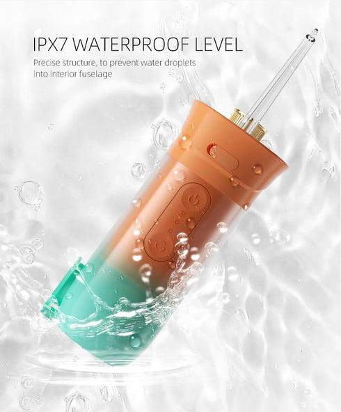 Water Dental Flosser for Adults for Teeth Cleaning 3 Modes- Portable & Reachargeable IPX7 Waterproof Level Dental Water Jet, Orange,green...