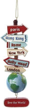 Kurt Adler C7210 Resin Stacked World Signs With Globe Ornament...