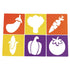 Colorations Fruit & Vegetable Shapes Stencils for Kids, 8 inches, Jumbo, Sturdy, Quality, Washable, Paint, Draw, Spray, Classroom, Arts & Crafts, ...