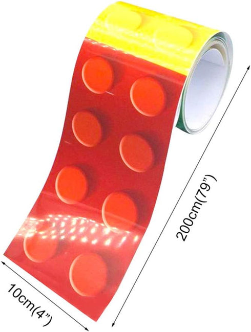 Building Blocks Wall Stickers Skirting Board Wall Decals Art Decor for Kids Bedroom Living Room Nursery...