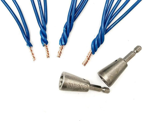 1Pc Silver Wire Twister,Wire Twisting Tool,Electrical Wire Strippers Hand Tool for Drill,Wire Nut Twister,Spin Twisting Wire Connector Socket,Wire...