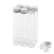 30ml Glass Clear Test Tubes with Screw Caps and Plastic Stoppers, Liquid Sample Vial, Leak-Proof Flat Test Tubes, 6PCS...