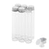 30ml Glass Clear Test Tubes with Screw Caps and Plastic Stoppers, Liquid Sample Vial, Leak-Proof Flat Test Tubes, 6PCS...