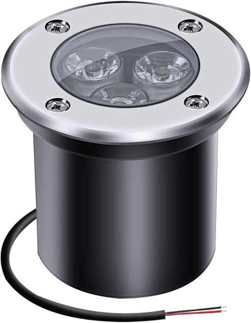 Low Voltage LED In-ground Lights Well Light Landscape Light 3W 12V 24V Waterproof IP67 Pathway Lights Outdoor spotlights Trees Flags for Garden,Ya...