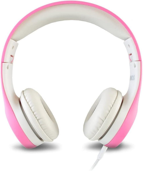 Children Kids Children's Volume Limited Headphones for Kids Foldable (Pink)...