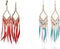 2/6 Pairs Bohemian Earrings Set Feather Tassel Gold Ethnic Retro Boho Dangle Earring Bead Jewelry Birthday Party Gifts for Women Teen Girls...
