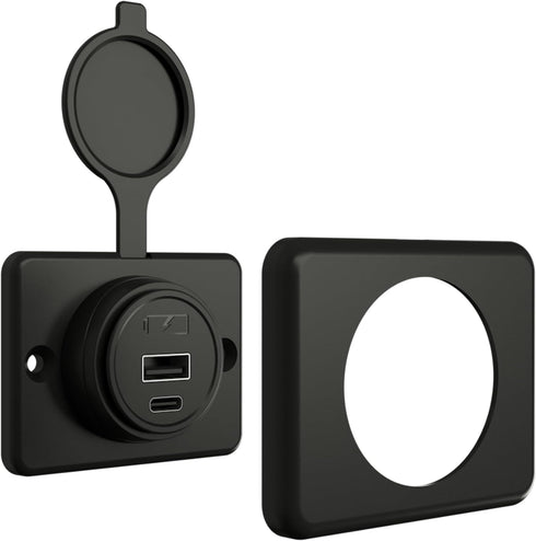 12 Volt USB Outlet Power Socket, DAMAVO YM1288 Cigarette Lighter Socket Car Charger USB Port for Car, Bus, RV, Boat, Automotive Marine ATV Truck G...