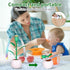Portable Fans for Tables, Foldable Table Fans Indoor, Outdoor Food Fans with Holographic Blades, Battery Powered Hangable Food Spinning Fan for Pi...
