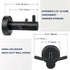 Pack of 2 Matte Black Wall Mounted Towel Hooks for Bathroom Shower Kitchen Cabinet Closet Door, SUS304 Stainless Steel Double Bath Robe Hook...