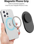 Magnetic Phone Grip for MagSafe, Phone Ring Holder Finger Kickstand Wireless Charging Compatible, Adjustable Magnet Phone Rings Gripper Stand for ...