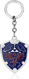 DeltaHalo | Link Shield Keychain Legend of Zelda Keyring |"Thin-Tin" Super Light Weight Metal Keychain (Blue), Small...