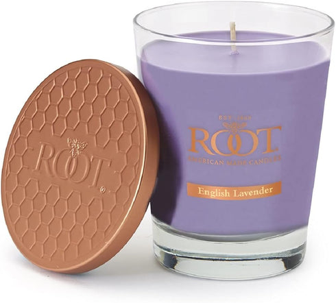 Root Candles Honeycomb Veriglass Scented Beeswax Blend Candle, English Lavender Large...