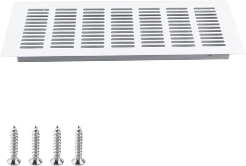 Geesatis 11.8 x 4 inch / 300 x 100 mm Rectangle Shape Mesh Air Vent for Cabinet Shoe Cabinet Hardware Accessories Ventilation Cover, with Mounting...