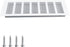 Geesatis 11.8 x 4 inch / 300 x 100 mm Rectangle Shape Mesh Air Vent for Cabinet Shoe Cabinet Hardware Accessories Ventilation Cover, with Mounting...