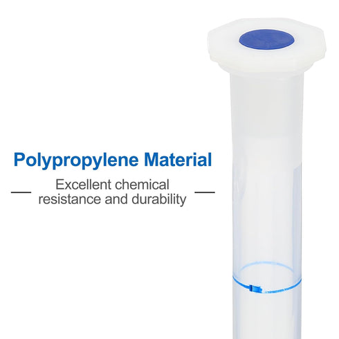 PATIKIL 250ml Volumetric Flask, Polypropylene Graduated Volumetric Measuring Flask with Plug Cap Tolerance 0.3ml for Laboratory Science Experiment...