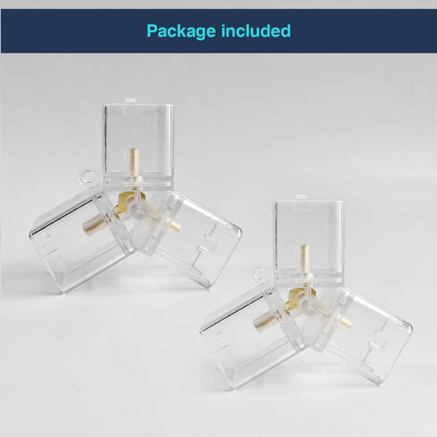 2 Pack Hexagon Garage Light Connectors 120° Y-Connector 2 Pin 3 Way for LED Garage Light Copper Pin DIY Hexagon Light Accessories Replacement/Spar...