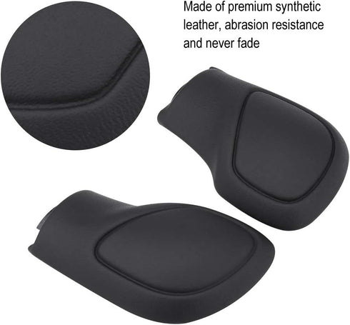 Acouto 2PCS Synthetic Leather Gear Shift Knob Side Cover Manual Shifter Gear Head Side Caps Frame Trim for CC for Jetta 6 MK6...