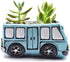 Green Bus Succulent Planter Pots, Small Plants Pot with Drainage Hole, Flower Pots Plant Containers for Home Indoor Outdoor Garden Decoration Pot...