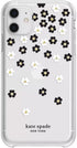 kate spade new york Protective Hardshell Case for iPhone 12 Mini - Scattered Flowers Black/White/Gold Gems/Clear/White Bumper...